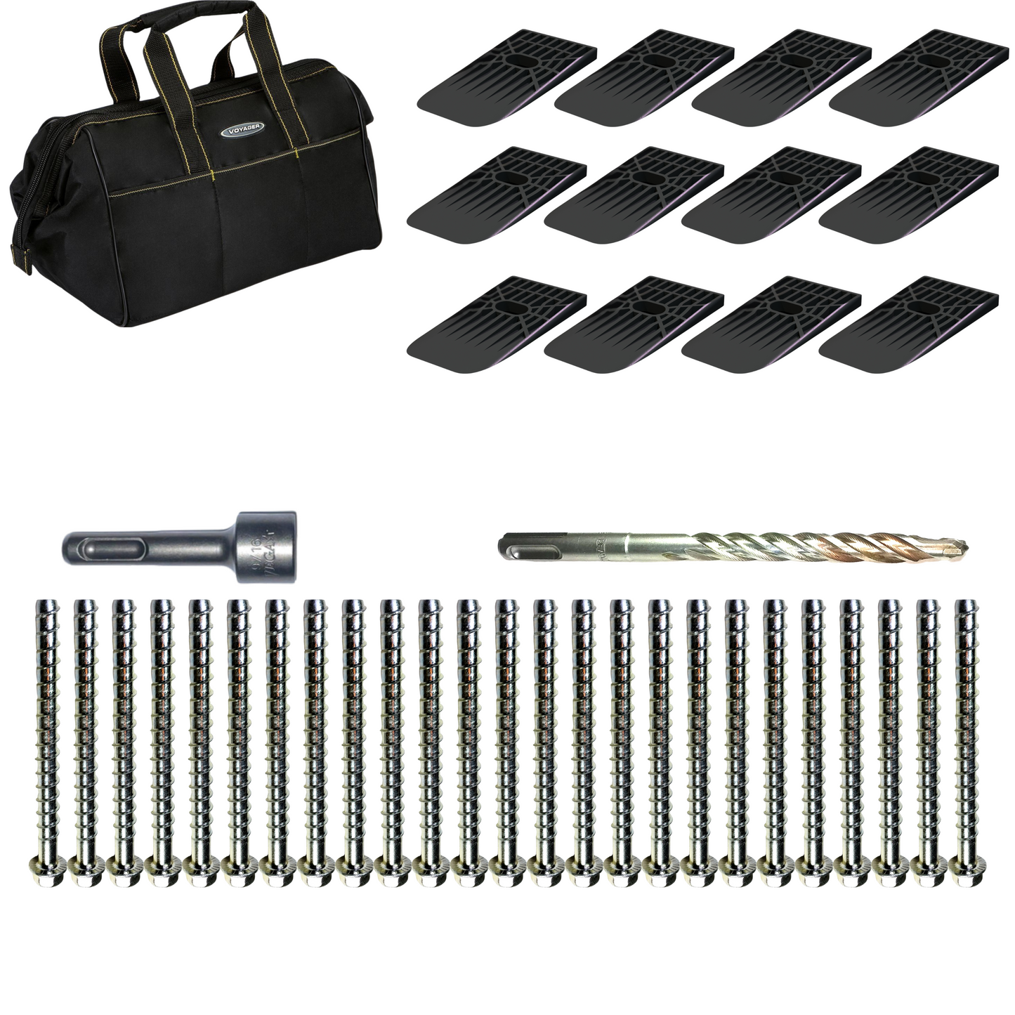 Plate Lock Installation Bag – Anchors, Drill Bit & SDS Socket Kit