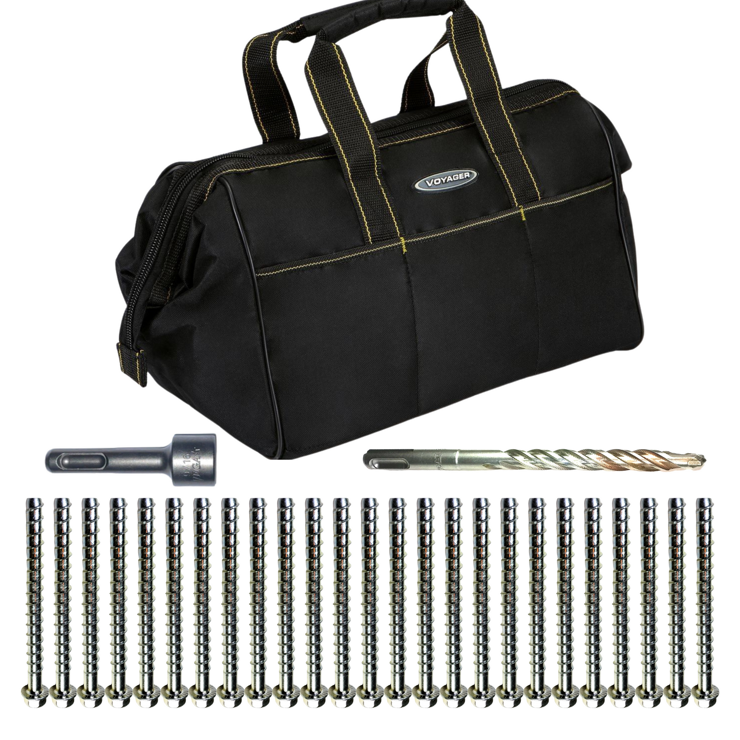Plate Lock Installation Bag – Anchors, Drill Bit & SDS Socket Kit