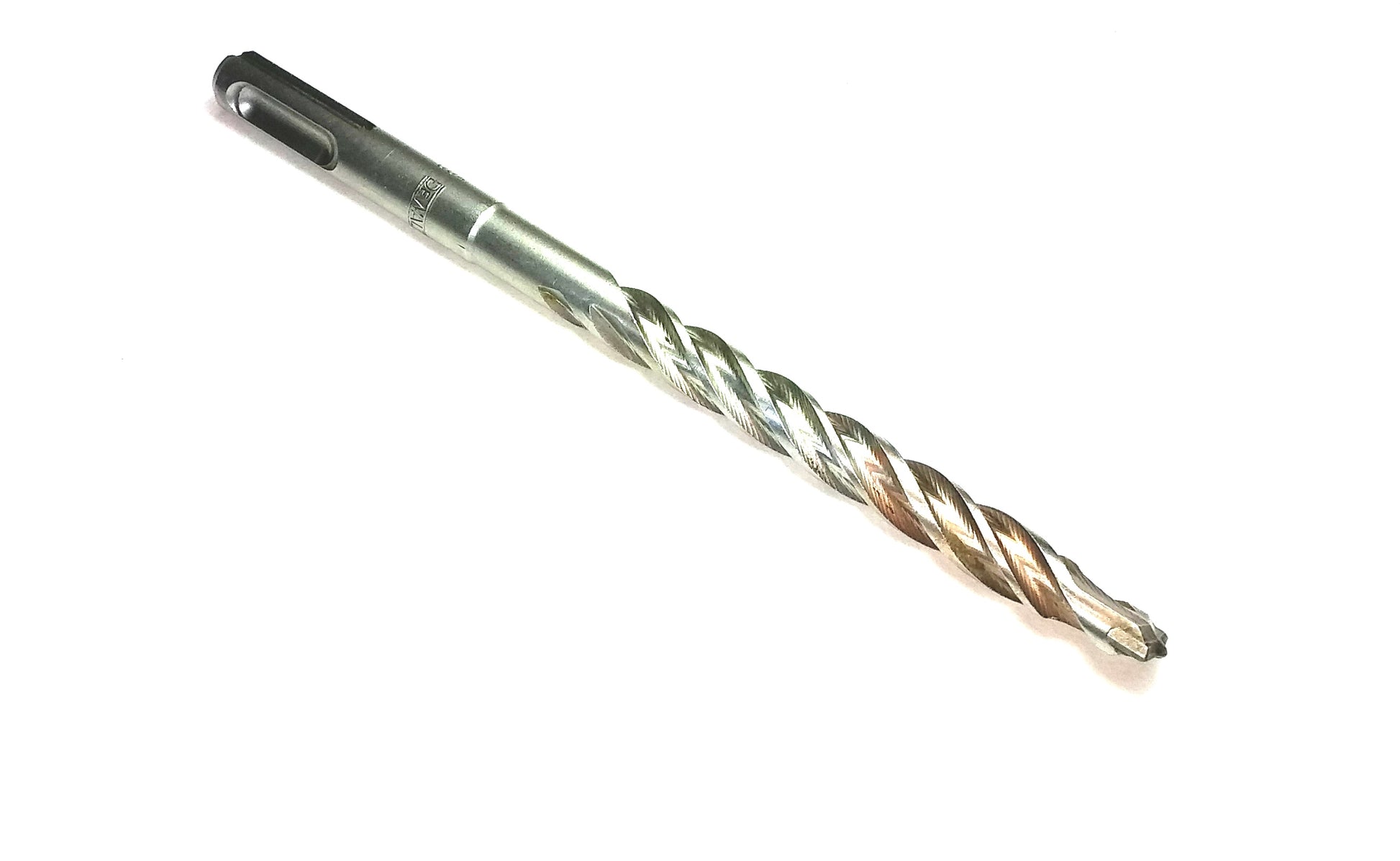 SDS Plus 3/8" x 12" specialty hammer drill bit with carbide tip for asphalt and concrete drilling.