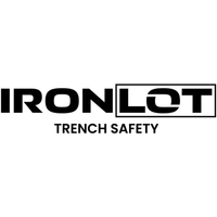 Black and white logo for IRON LOT TRENCH SAFETY on a plain white background.